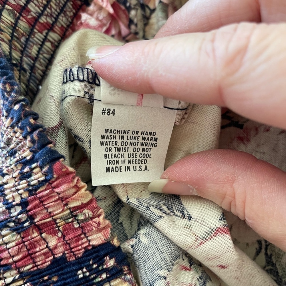 Vintage Prairie 1970's Cottagecore Floral Full Midi Skirt Medium - Picture 11 of 11